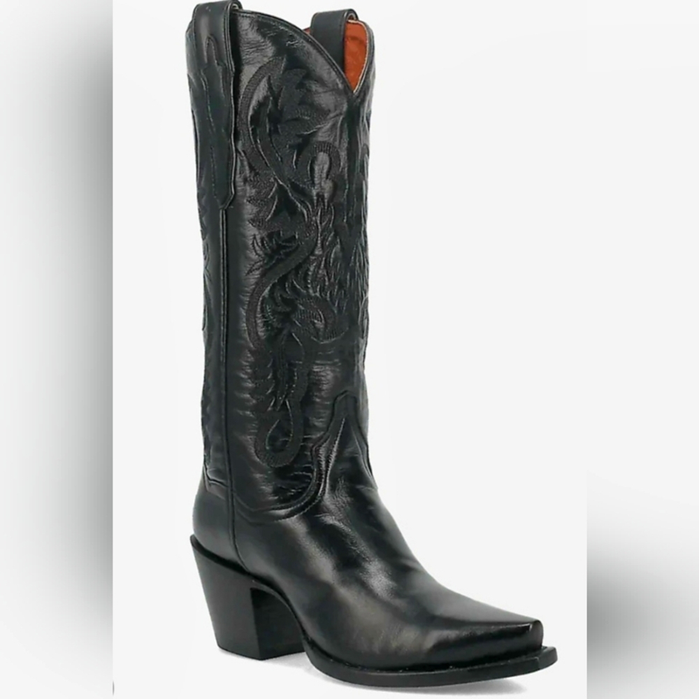 Dan Post Black Leather Western Boots